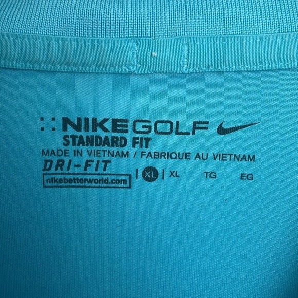 Nike Golf Men’s Polo Shirt Turquoise XL - Picture 3 of 6